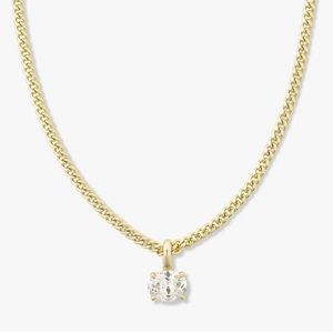 Melinda Maria Hello Darling Necklace GOLD NWOT